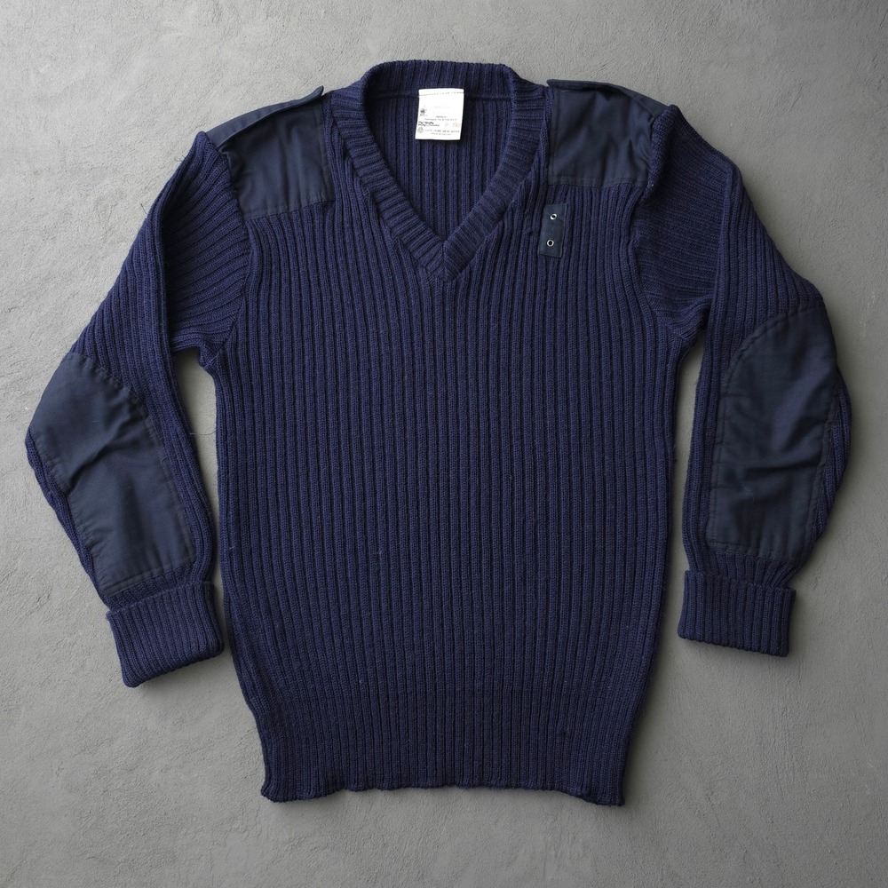 Vintage Brigade Quartermasters Navy Blue Woolly Pully Sweater 46 Made in England
